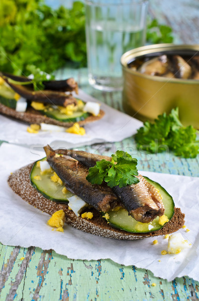 Sandwich with fish Stock photo © zia_shusha