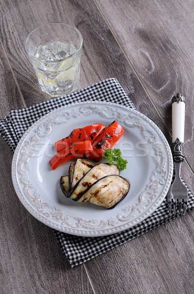 Grillés légumes haché aubergine servi plaque [[stock_photo]] © zia_shusha