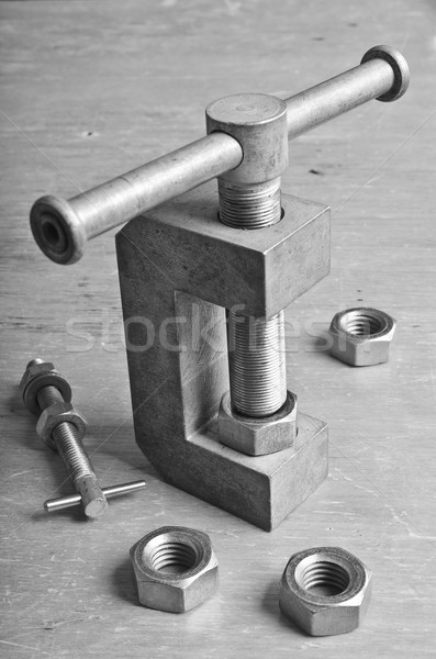 Mechanical device for threading in the nut Stock photo © zia_shusha