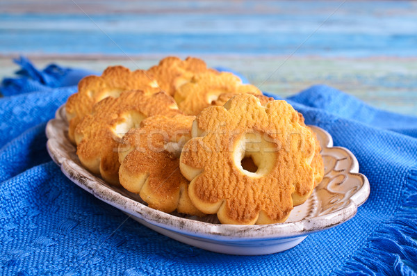 Boter biscuits vorm bloem bruin kleur Stockfoto © zia_shusha