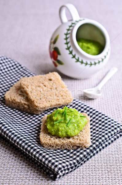 Zdjęcia stock: Kanapkę · zielone · ziemniaki · chleba · toast · śniadanie