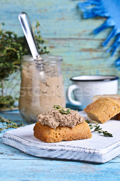 Foie poulet brun pièce pain bois [[stock_photo]] © zia_shusha