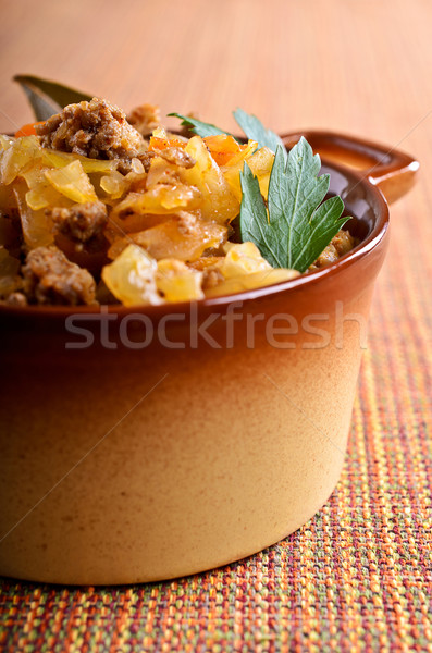 Cabbage stewed with meat Stock photo © zia_shusha