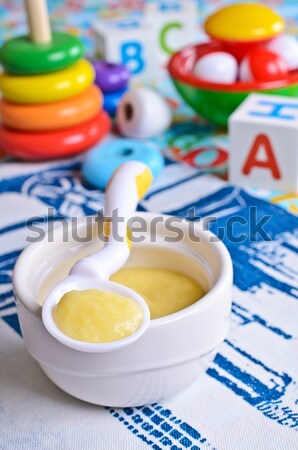 Alimento para bebé placa nino frutas mesa juguete Foto stock © zia_shusha