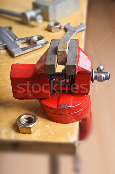 Klein mechanisch greep metaal moer ander Stockfoto © zia_shusha