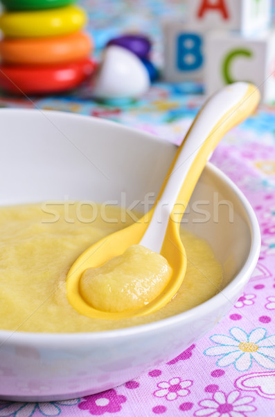 Stockfoto: Voedsel · kinderen · vloeibare · babyvoedsel · Geel · kleur