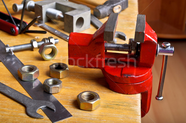 The vise to clamp on the desktop Stock photo © zia_shusha