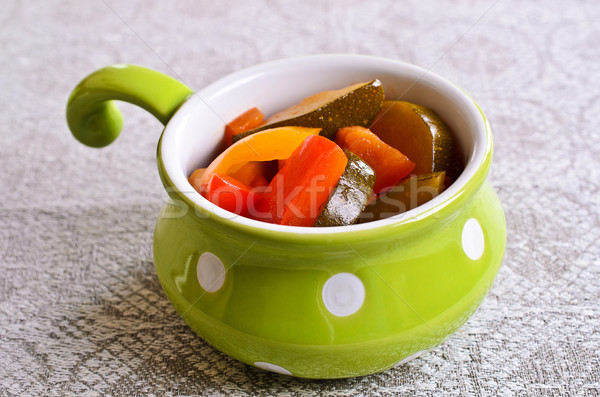Cooked peppers and zucchini Stock photo © zia_shusha