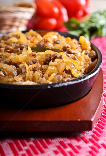 Cabbage stewed with meat Stock photo © zia_shusha