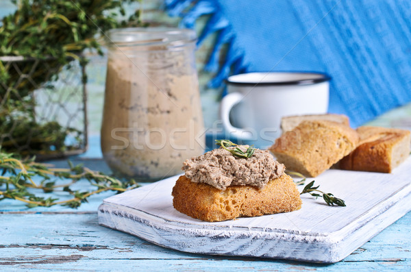 Foie poulet brun pièce pain bois [[stock_photo]] © zia_shusha