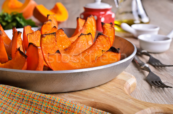Baked pumpkin slices Stock photo © zia_shusha