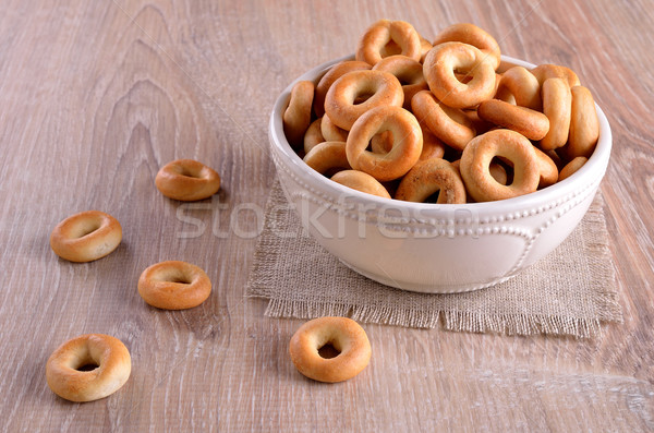 Faible donut bol bois surface [[stock_photo]] © zia_shusha