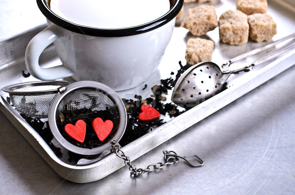茶 甜食 心臟 金屬 食品 商業照片 © zia_shusha