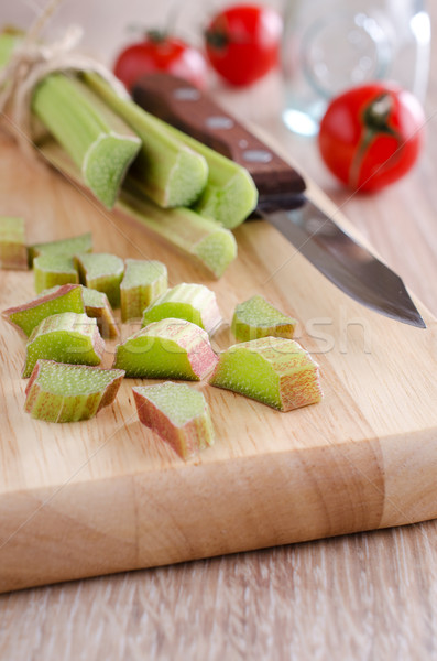 Rabarbaro verde legno superficie alimentare Foto d'archivio © zia_shusha