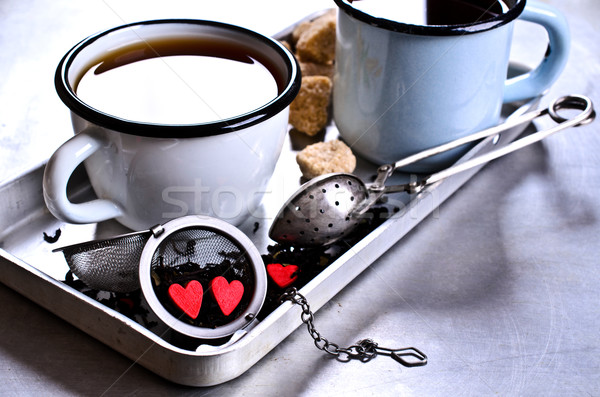 茶 甜食 心臟 金屬 食品 商業照片 © zia_shusha
