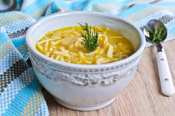 Sopa pasta hortalizas alimentos salud mesa Foto stock © zia_shusha