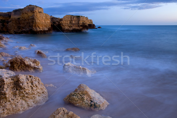 Ocean długi czas ekspozycji plaży wody tekstury wygaśnięcia Zdjęcia stock © zittto