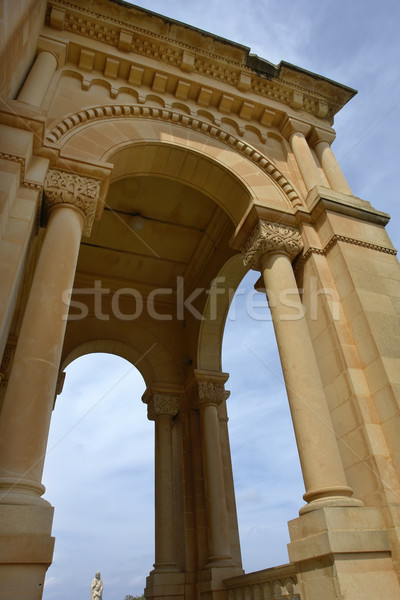 Templom ősi templomtorony Málta katedrális részlet Stock fotó © zittto