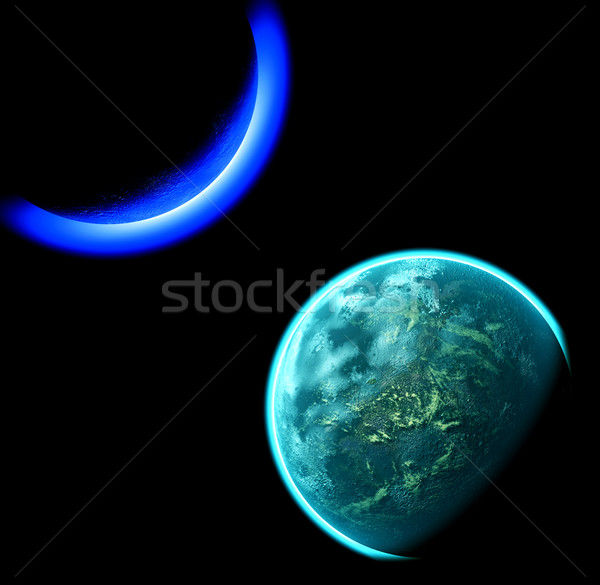Vreemdeling zonnestelsel computer illustratie gegenereerde digitale Stockfoto © zittto
