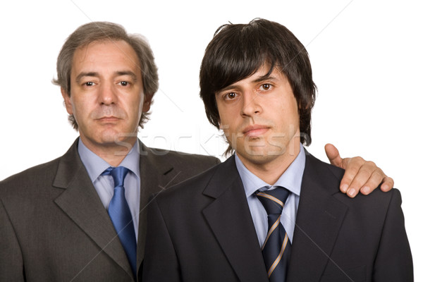 Iş adamı iki genç portre odak iş Stok fotoğraf © zittto