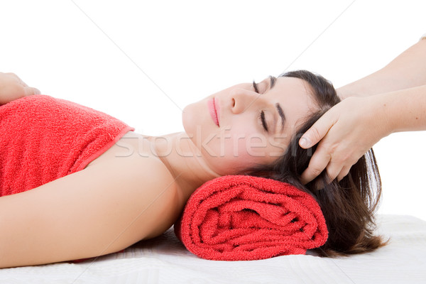 Tratamento de spa belo mulher jovem beleza estância termal feminino Foto stock © zittto