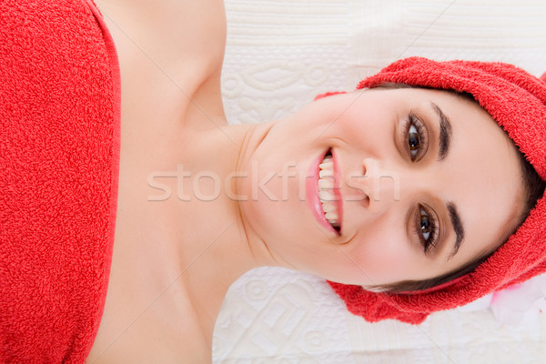 Tratament balnear frumos frumuseţe spa femeie Imagine de stoc © zittto