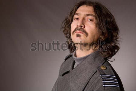 русский военных молодым человеком студию фотография портрет Сток-фото © zittto