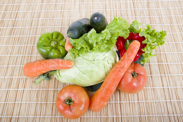Légumes légumes frais table en bois cuisine manger cuisson [[stock_photo]] © zittto