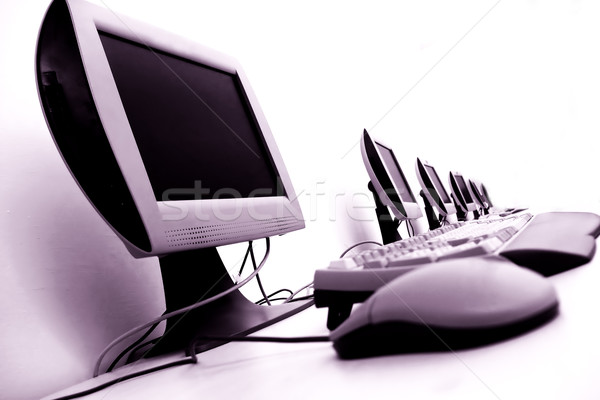 компьютеры компьютерный зал компьютер клавиатура ноутбук программное Сток-фото © zittto