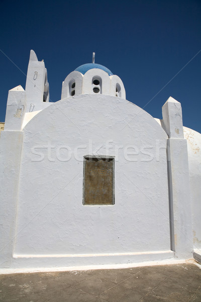 Foto stock: Típico · iglesia · santorini · isla · Grecia · pueblo