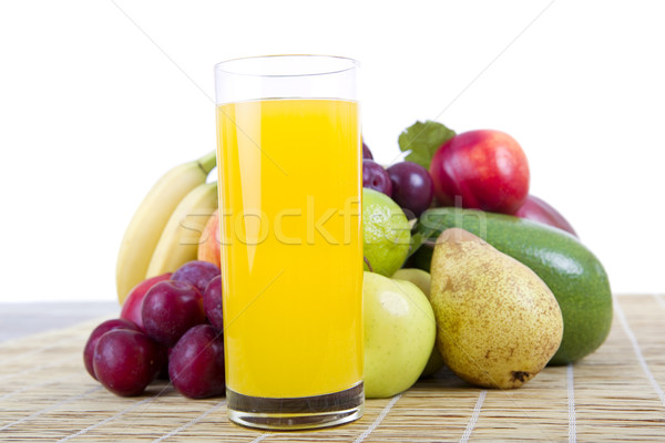 Stok fotoğraf: Meyve · meyve · suyu · yalıtılmış · beyaz · elma · arka · plan