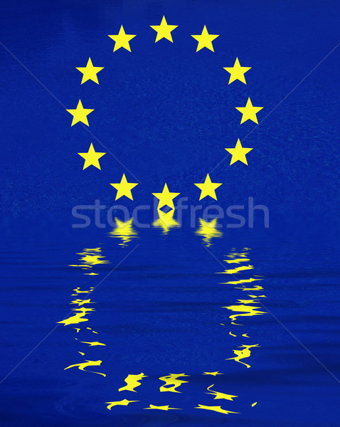 Bandiera Europa rosso giallo illustrazione computer Foto d'archivio © zittto