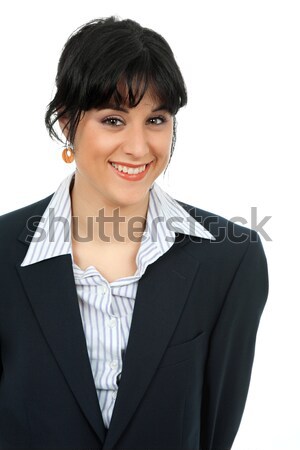 Business woman jungen Porträt isoliert weiß Business Stock foto © zittto