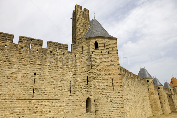 Stockfoto: Oude · vestingwerk · zuidelijk · Frankrijk · gebouw · veiligheid