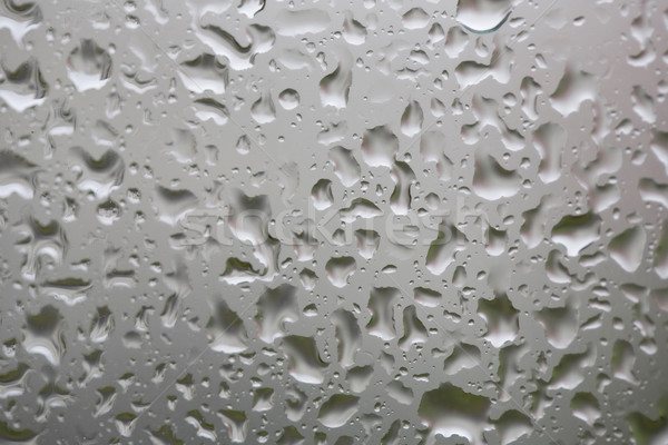 Gotas vidrio superficie gotas de agua lluvioso día Foto stock © zittto