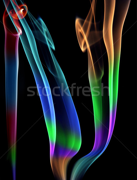 Rook abstract gekleurd zwarte regenboog snelheid Stockfoto © zittto