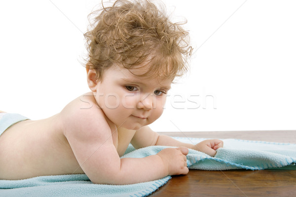 Jóvenes bebé retrato aislado blanco nina Foto stock © zittto