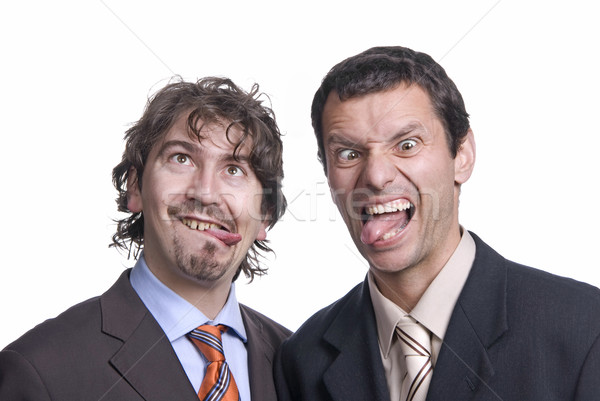 Dom twee jonge zakenmannen portret witte Stockfoto © zittto