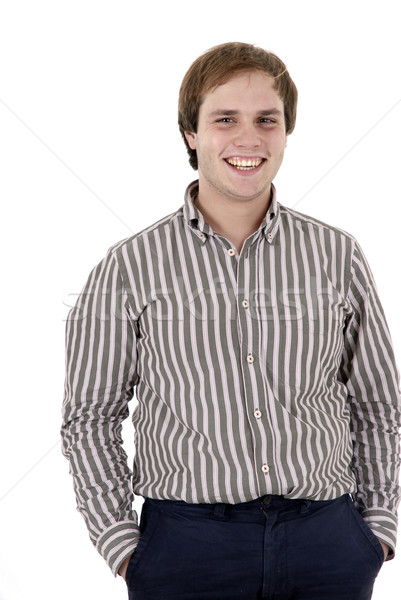 Glücklich junger Mann Porträt weiß Business Arbeit Stock foto © zittto