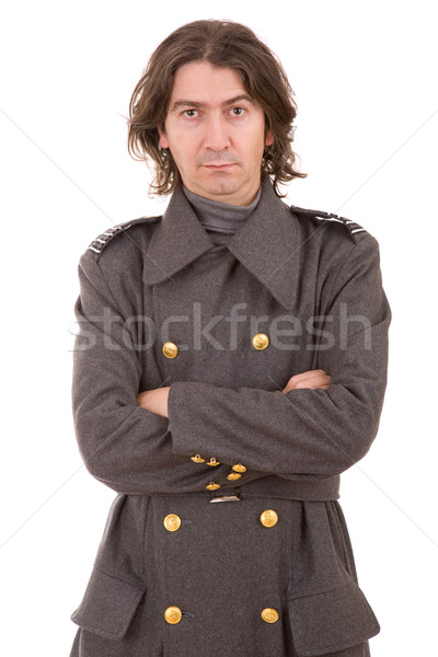 Rosyjski wojskowych młody człowiek studio zdjęcie czerwony Zdjęcia stock © zittto