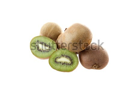 Odizolowany kiwi biały owoców tle Zdjęcia stock © zittto