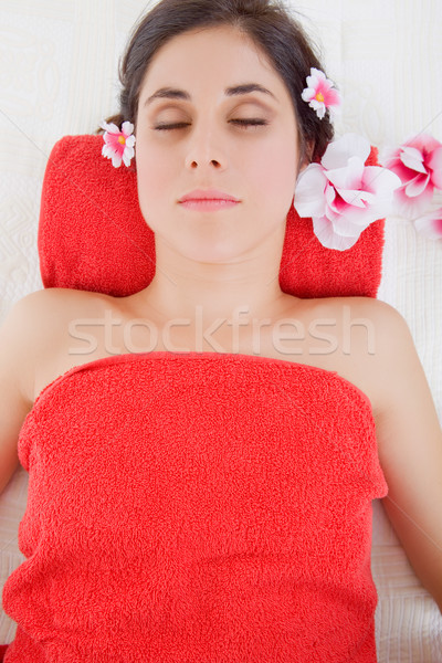 Tratamiento de spa hermosa mujer belleza femenino Foto stock © zittto