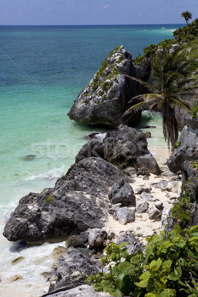 Stockfoto: Strand · klein · Mexico · ruines · landschap · zee