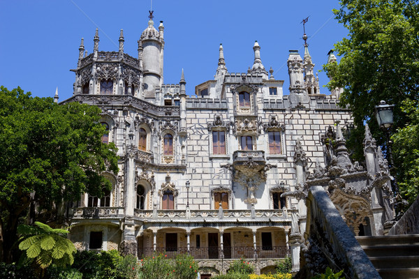 Palat Lisabona Portugalia cer lume albastru Imagine de stoc © zittto