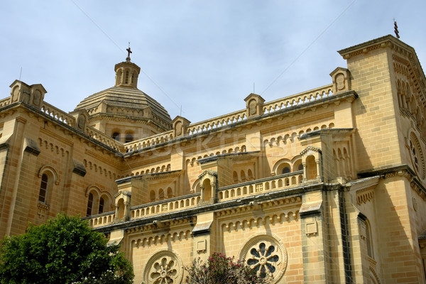 Templom ősi templomtorony Málta katedrális részlet Stock fotó © zittto