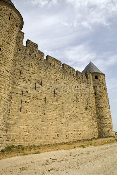 Antica fortificazione meridionale Francia costruzione sicurezza Foto d'archivio © zittto