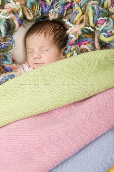 Młodych baby snem studio zdjęcie dziewczyna Zdjęcia stock © zittto