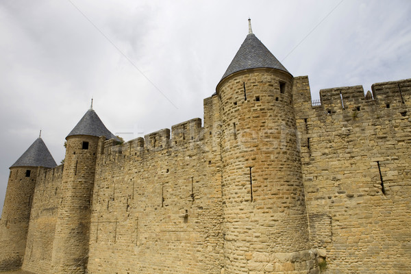Antica fortificazione meridionale Francia costruzione sicurezza Foto d'archivio © zittto