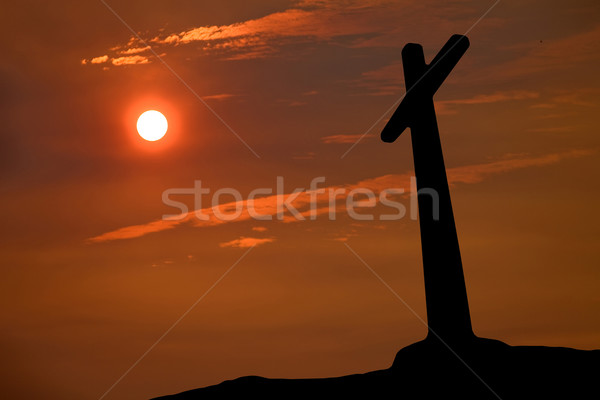 sunset cross Stock photo © zittto