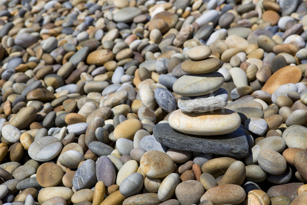 Kavics kő színes tengerpart textúra absztrakt Stock fotó © zittto